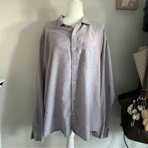 Old Navy Unisex Button-Down Long Sleeve in Light Purple Casual Lightweight